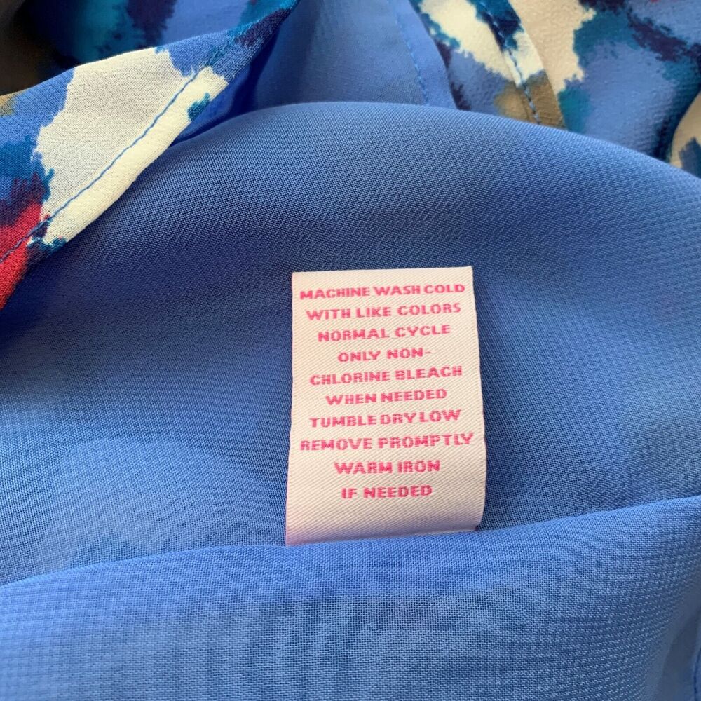 Matthew Williamson Summer Dress Size 10 Blue White Geometric Faux Wrap - Picture 8 of 9